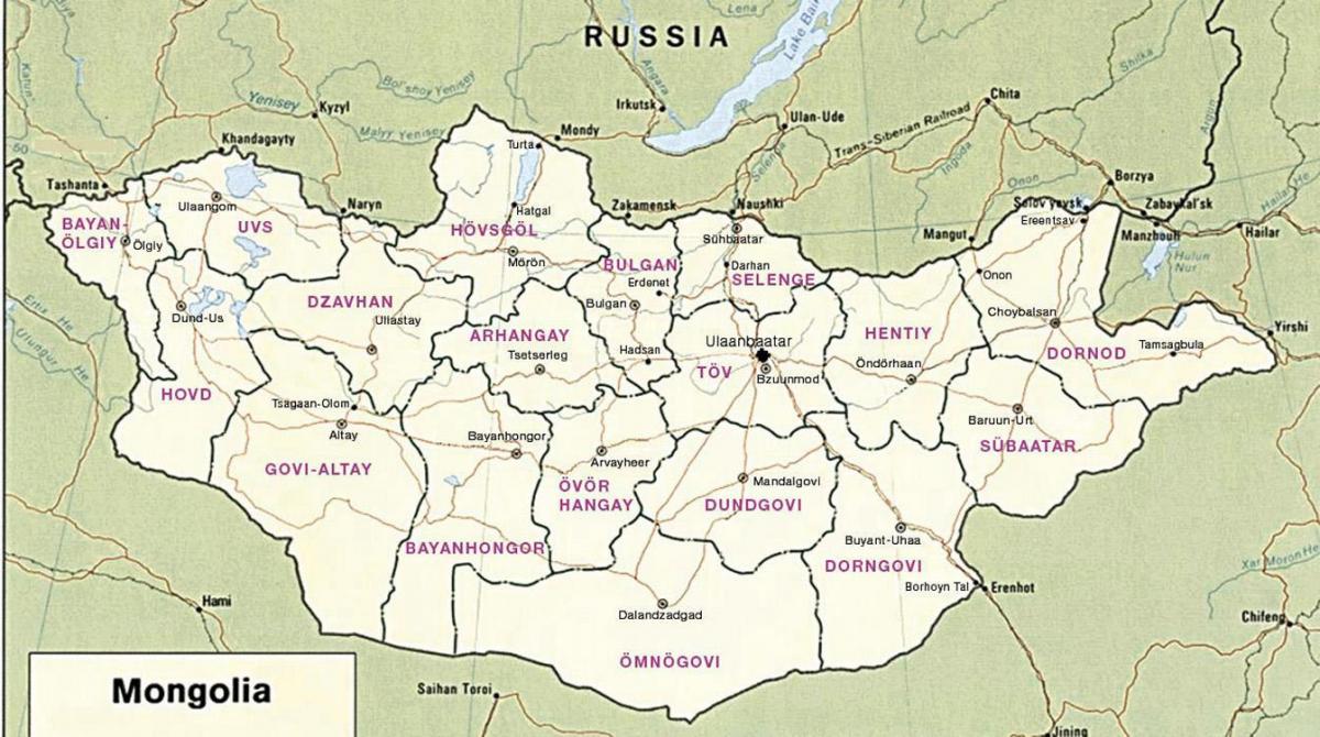 mapa de mongolia estepa