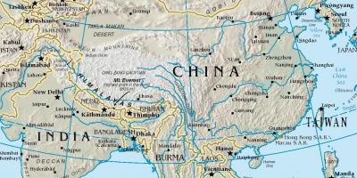 Mongol planalto mapa de localización