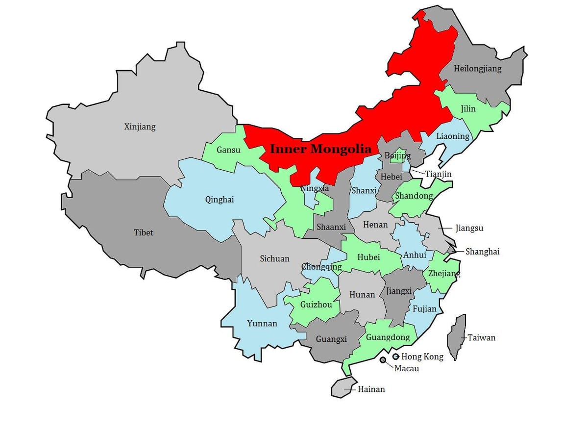 mapa de Mongolia rexión