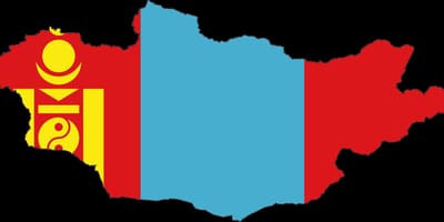 Mapa de Mongolia bandeira