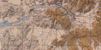 Mapa topográfico de Mongolia