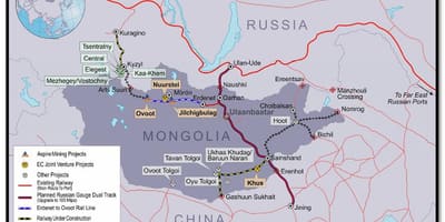 Mongol ferroviaria mapa